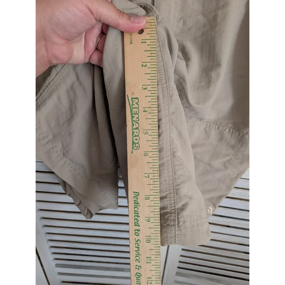 The North Face Horizon Khaki Tan Nylon Cargo Hiking Shorts Mens 36 Utility